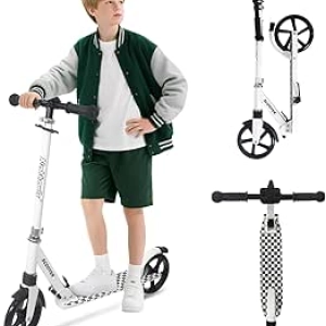 Nattork Kick Scooter for Kids & Adults - 220LB Capacity, Adjustable Handlebar & Shock Absorber