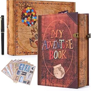 Adventure Scrapbook Hardcover Photo Book - 144 Pages, Premium Embossed Memory Album