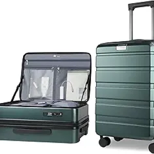 KROSER 20-Inch Carry On Luggage with TSA Lock, Spinner Wheels & USB Port