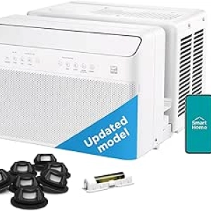 Midea 12,000 BTU U Shaped Smart Inverter Window AC - 550 Sq Ft, Ultra Quiet 32dB