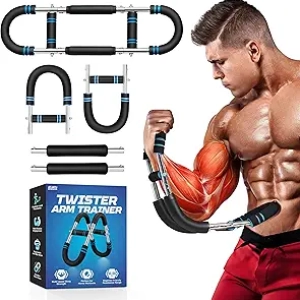 3-Level Adjustable Twister Arm Trainer (50-100lbs) - Home Gym Equipment for Chest, Biceps & Shoulders