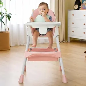 HARPPA 6-in-1 Convertible Baby High Chair - Foldable Toddler Highchair with Safety Harness