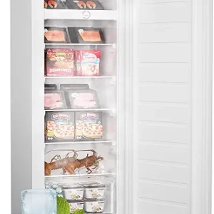 Upstreman 7.0 Cu.Ft Upright Freezer - Convertible Refrigerator, 5 Adjustable Shelves, Reversible Door