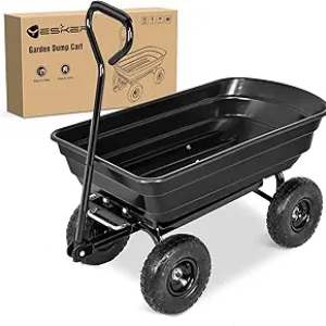 600lb Dump Cart with All-Terrain Tires | Heavy Duty Garden Wagon