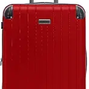 Flying Axis 24-Inch Cherry Red Expandable Hardside Spinner Luggage | Lightweight 8-Wheel