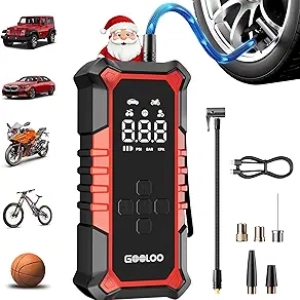 GOOLOO A6 Gear Cordless Tire Inflator - 160 PSI Portable Air Compressor with LED Light