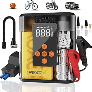4000A Jump Starter with Air Compressor & Tire Inflator - Emergency Car Battery Pack