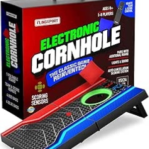 Electronic Cornhole Board Set with Auto Scoring - LED Lights, 6 Game Modes & 8 Bean Bags