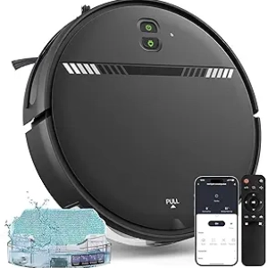 Robot Vacuum and Mop Combo with WiFi & Voice Control - 1400Pa Suction