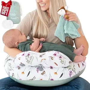 Inflatable Breastfeeding Pillow for Travel - Portable Nursing Pillow for Baby