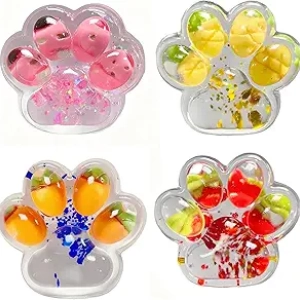 4PCS Cat Paw Squishy Toys - Stress Relief Fidget Squeeze Toys for Anxiety