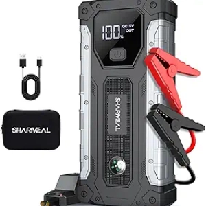 Sharmeal 5000A Car Jump Starter - Portable Battery Pack for Gas & Diesel Vehicles