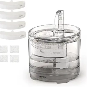 NPET Cat Water Fountain 1.5L - Automatic Pet Drinking Fountain with 4 Filters