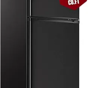 WANAI 5.0 Cu.Ft Dual Door Refrigerator with Freezer - LED Light, Mechanical Control
