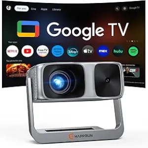 2000 ANSI 4K Google TV Outdoor Projector with Auto Focus & Dolby Sound