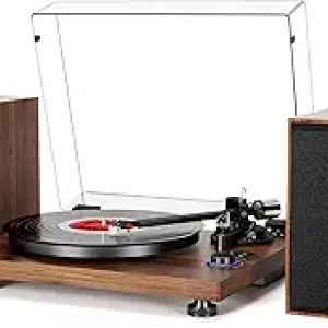 Bluetooth Turntable HiFi System with 36W Speakers & Vinyl to MP3 Recording