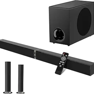 MZEIBO 120W Soundbar with Subwoofer - Bluetooth 5.3 Home Theater System