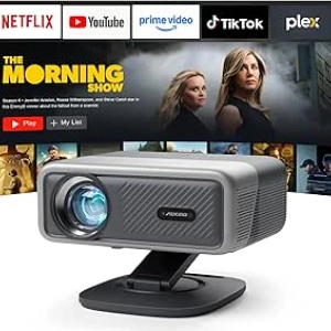 4K Smart Projector 2200 ANSI WiFi 6 & Bluetooth - Auto Focus Outdoor Movie Theater