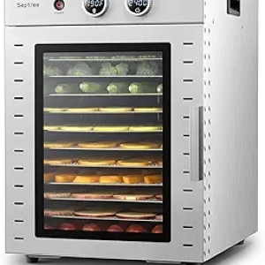 12-Tray Food Dehydrator Machine - Commercial Grade with Timer & Temperature Control (68°F-194°F)