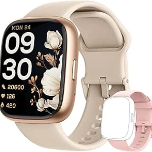 Smart Watch for Women & Men with Alexa, 44mm, 100+ Sports Modes, Heart Rate Monitor