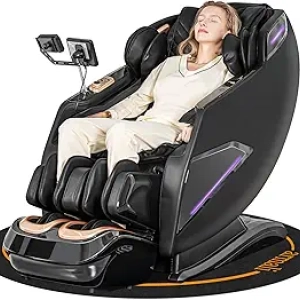 4D Zero Gravity Massage Chair with SL-Track, AI Voice Control & Full Body Shiatsu Recliner