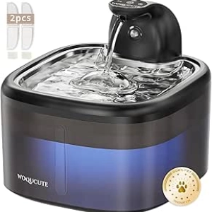 Cordless Cat Water Fountain 3.5L Stainless Steel - Battery Operated & Ultra Quiet