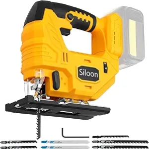20V Cordless Jigsaw with Variable Speed 3200RPM & LED Light - DeWalt Compatible