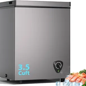 3.5 Cu.Ft Mini Chest Freezer - Compact Deep Freezer for Apartments & Homes