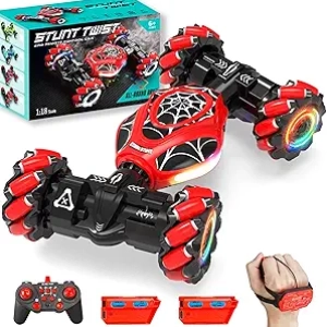 Spider Gesture RC Car - 2.4GHz Hand Control Stunt Car with Lights & Music