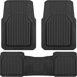 CAR PASS Heavy Duty Rubber Floor Mats - Universal All Weather Protection for Cars, Trucks & SUVs