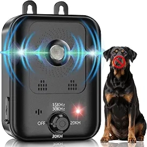 Ultrasonic Anti Barking Device - Rechargeable Dog Bark Control for Indoor & Outdoor