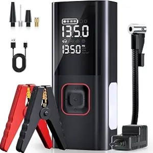 5000A Jump Starter with Air Compressor & Tire Inflator - Portable Car Battery Jumper