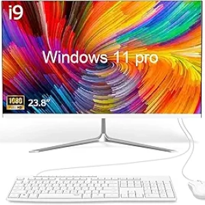 23.8" FHD All-in-One Desktop Computer | Intel i9 | 16GB RAM | Windows 11 Pro