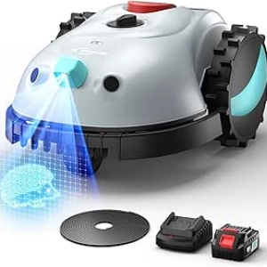 V100 Robot Lawn Mower - AI Vision Navigation, Obstacle Detection, 1,600 sq ft