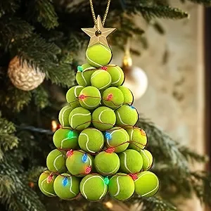 Tennis Christmas Ornament 2025 - Sports Lovers Holiday Tree Decoration