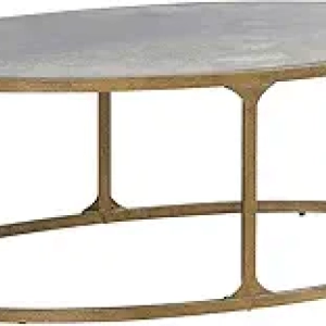 Signature Design by Ashley Korajane Oval Coffee Table - Tempered Glass & Faux Marble Top