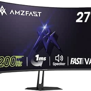 27 inch 200Hz Curved Gaming Monitor FHD 1080P - Fast VA Panel, Built-in Speakers