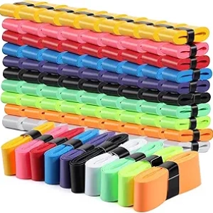 100 PCS Tennis Racket Overgrips - 10 Colors Anti-Slip Badminton Grip Tape Bulk
