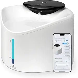 Smart Cat Water Fountain with App Control - Wireless, BPA-Free, Battery Operated