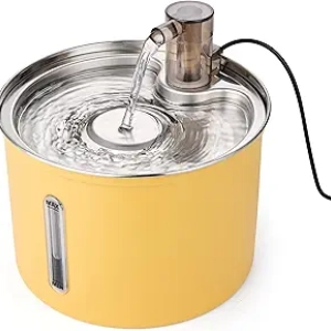 3L Stainless Steel Cat Water Fountain - Ultra Quiet, Triple Filtration, USB-C