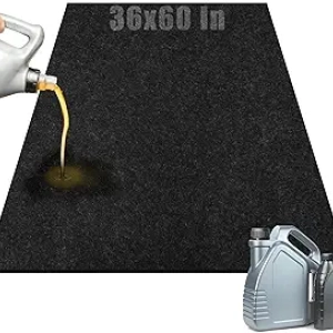 36" x 60" Oil Spill Mat for Garage Floor - Leak-Proof, Non-Slip, Washable