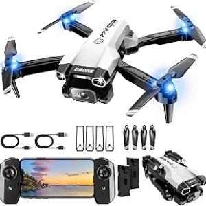 1080P Mini Drone for Beginners - WiFi Camera Drone with LED Lights & App Control