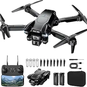 1080P HD Camera Drone for Beginners - Foldable Mini Quadcopter with 2 Batteries & Stable Hover