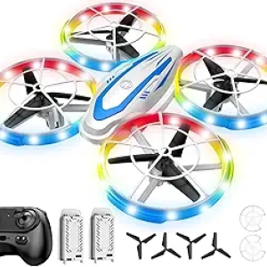 Mini Drone for Kids with LED Lights | Easy-to-Fly RC Quadcopter for Beginners