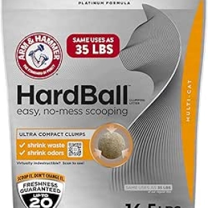 ARM & Hammer Hardball Lightweight Platinum Multi-Cat Clumping Litter - 14.5 Lbs