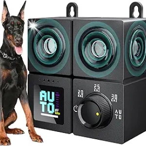 Ultrasonic Dog Bark Deterrent - 50ft Range, 4 Modes, Waterproof