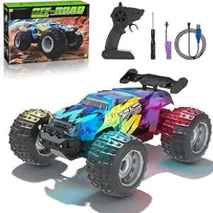 2.4GHz LED RC Monster Truck with 30+ Min Runtime | Off-Road Remote Control Car