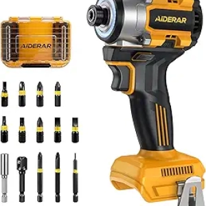 20V Brushless Cordless Impact Driver - 2390 In-lbs, DeWalt Compatible, Bare Tool