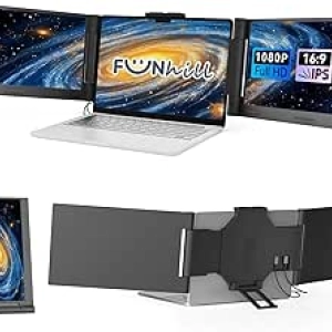 14" Portable Laptop Monitor Extender - Triple Screen 1080P IPS USB-C HDMI