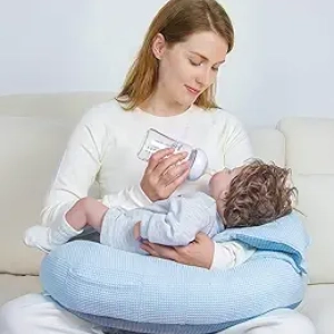 5-in-1 Nursing Pillow with Arm Support - Ergonomic Breastfeeding Cushion for Mom & Baby
